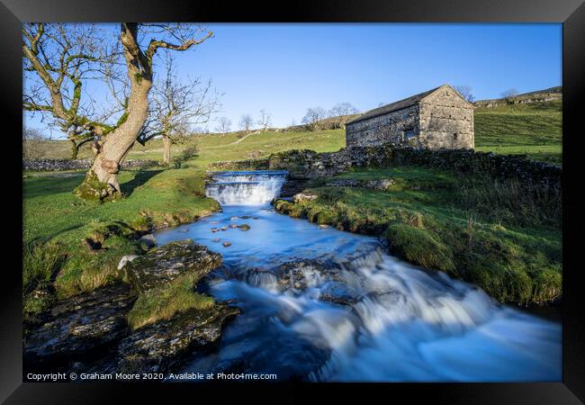 Cray Lower Falls Wharfedale North Yorkshire Framed Print by Graham Moore