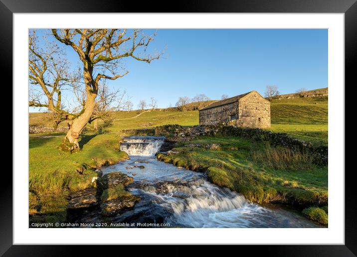Cray Lower Falls Wharfedale North Yorkshire Framed Mounted Print by Graham Moore