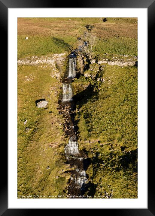 Cray Falls Wharfedale North Yorkshire from above Framed Mounted Print by Graham Moore
