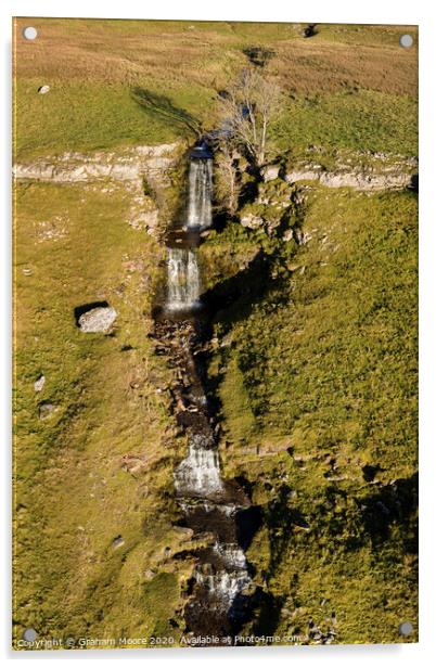 Cray Falls Wharfedale North Yorkshire from above Acrylic by Graham Moore