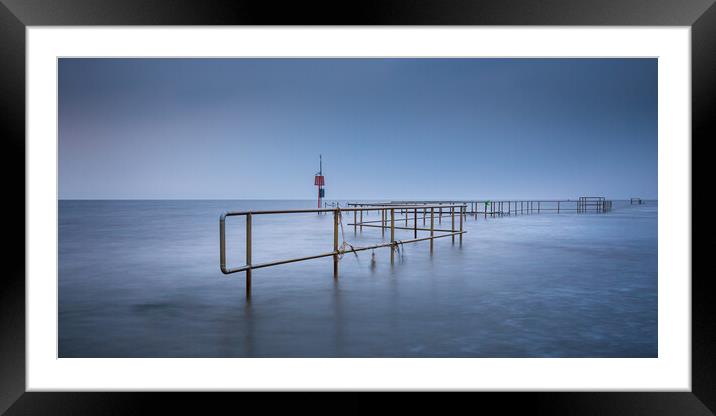 Marine Barrier At Sea Framed Mounted Print by Phil Durkin DPAGB BPE4
