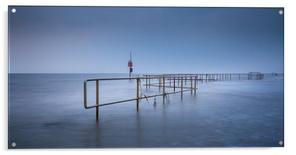 Marine Barrier At Sea Acrylic by Phil Durkin DPAGB BPE4
