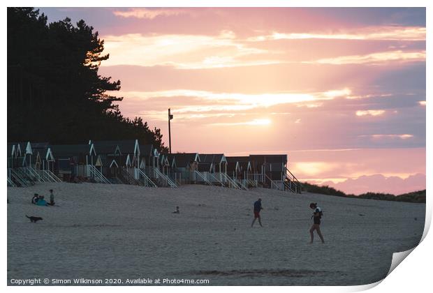 Evening on the Beach Print by Simon Wilkinson