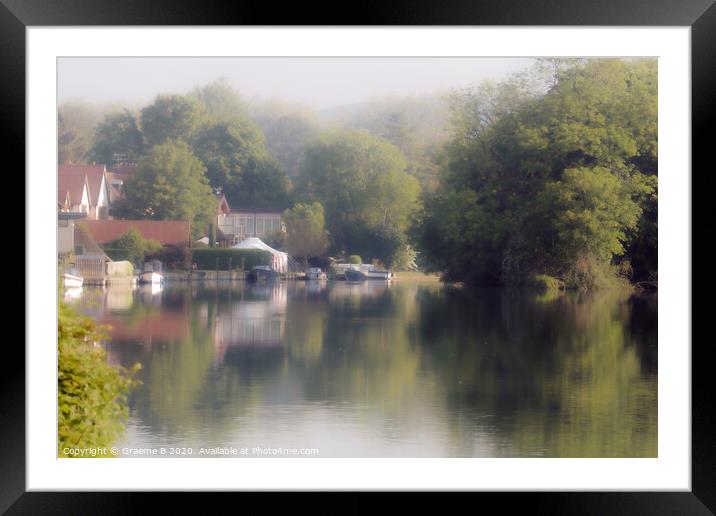 Dull Day River Framed Mounted Print by Graeme B