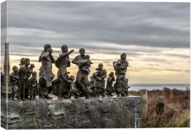A memorial of families looking out to sea for lost Canvas Print by Liam Thompson
