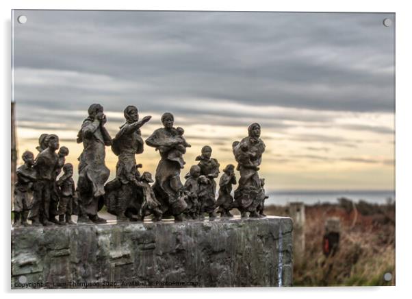 A memorial of families looking out to sea for lost Acrylic by Liam Thompson