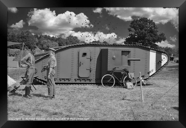 British WW1 Tank Framed Print by Richard Ashbee