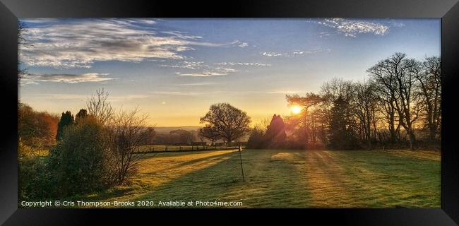 Morning worship Framed Print by Cris Thompson-Brooks