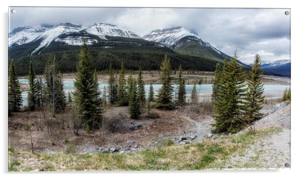 Along the Icefields Parkway Acrylic by Belinda Greb