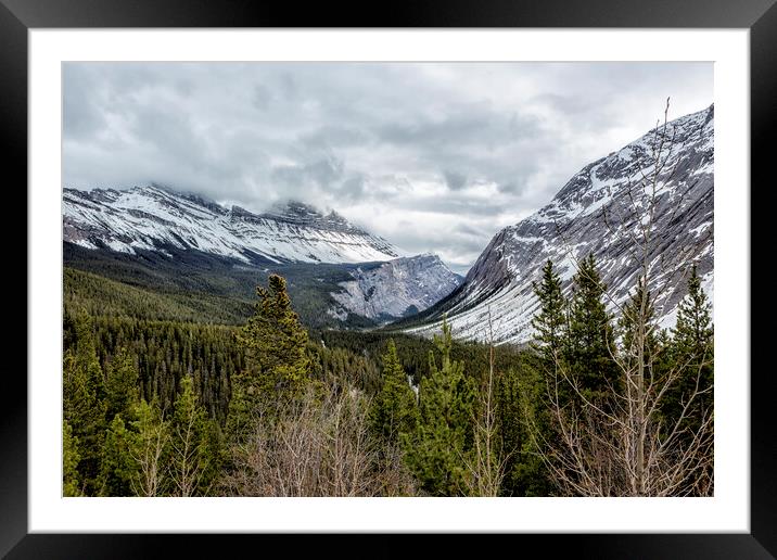 Looking Back on Cirrus Mountain and the Weeping Wall Framed Mounted Print by Belinda Greb