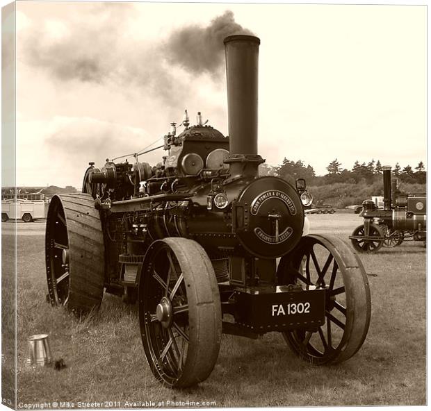 Fowler Ploughing Engine Canvas Print by Mike Streeter