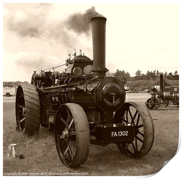 Fowler Ploughing Engine Print by Mike Streeter