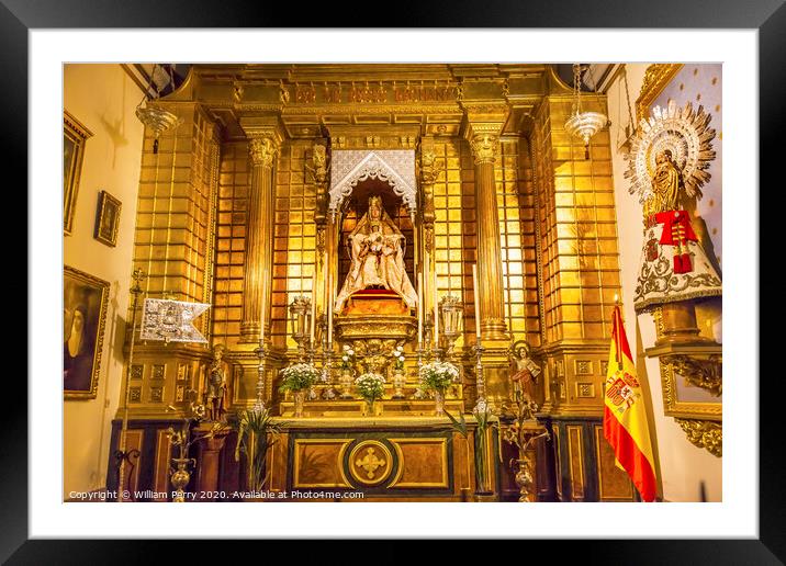 Basilica Altar Mary Jesus Statue Santa Iglesia Collegiata de San Isidro Madrid Spain Framed Mounted Print by William Perry