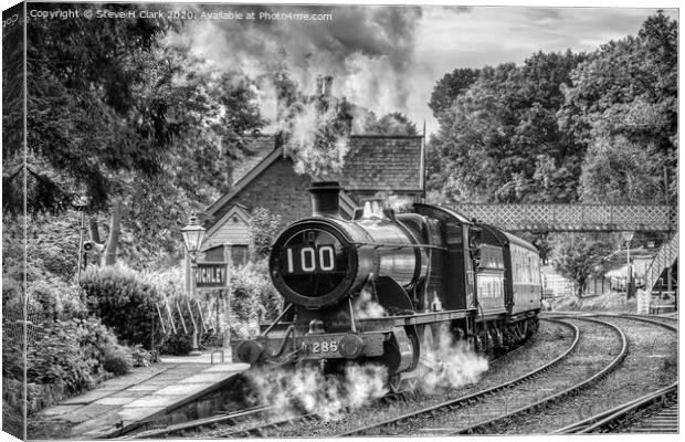 GWR 2857 100th Birthday - Black and White Canvas Print by Steve H Clark