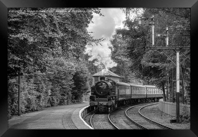 Lakeside - Black and White Framed Print by Steve H Clark