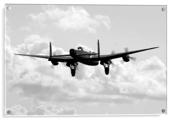Lancaster Bomber Landing Acrylic by J Biggadike
