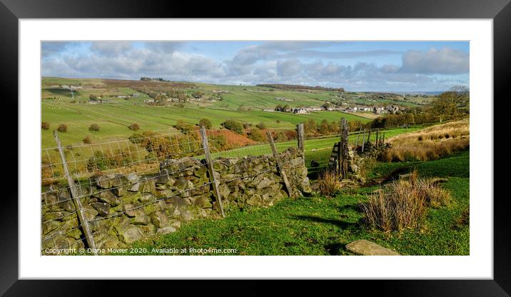 Yorkshire Dales Near Haworth  Framed Mounted Print by Diana Mower