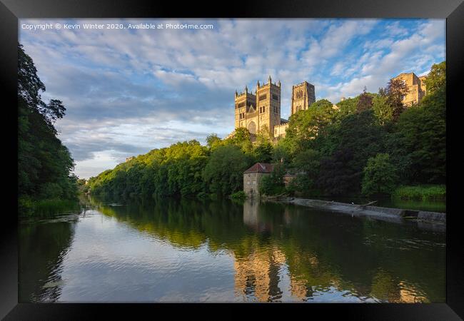 Durham Cathedral Reflections Framed Print by Kevin Winter