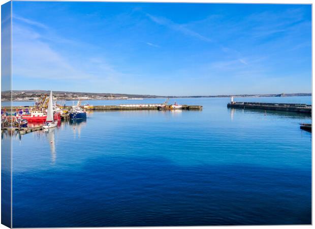 Majestic Newlyn Harbour Canvas Print by Beryl Curran