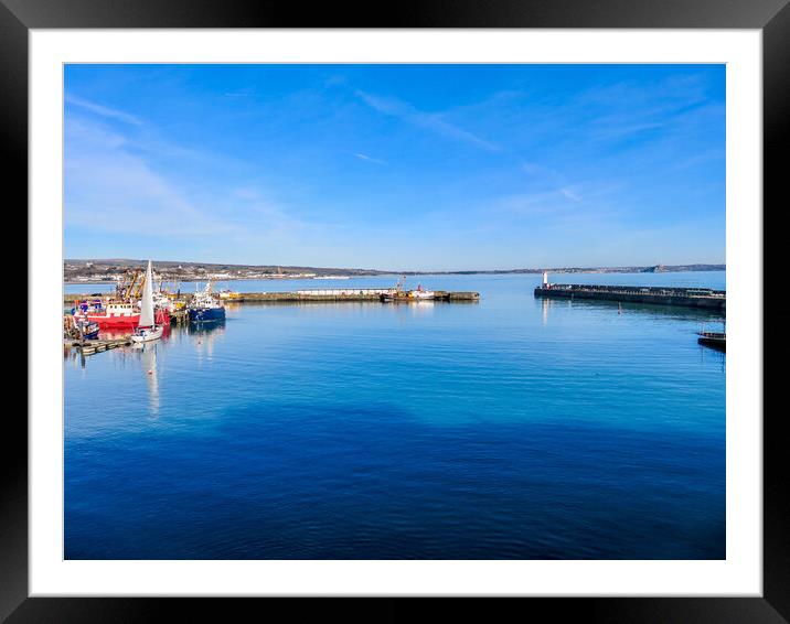 Majestic Newlyn Harbour Framed Mounted Print by Beryl Curran