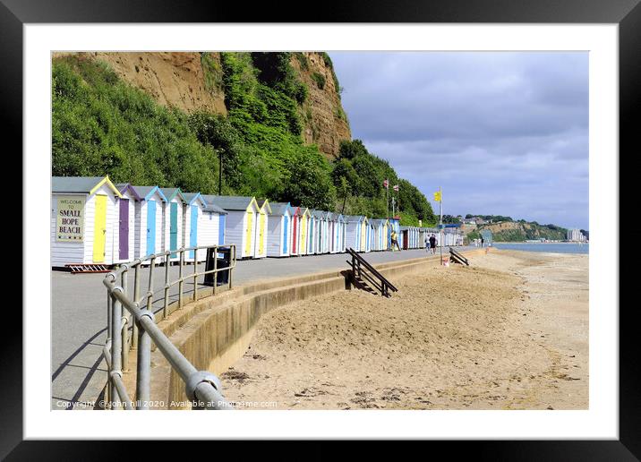 Small Hope beach at Shanklin on the Isle of Wight. Framed Mounted Print by john hill