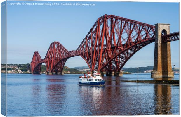 Maid of the Forth ferry departing Haws Pier Canvas Print by Angus McComiskey