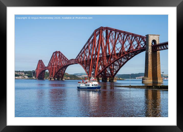 Maid of the Forth ferry departing Haws Pier Framed Mounted Print by Angus McComiskey