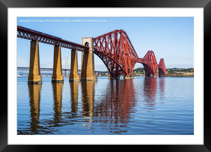 Forth Bridge reflections Framed Mounted Print by Angus McComiskey