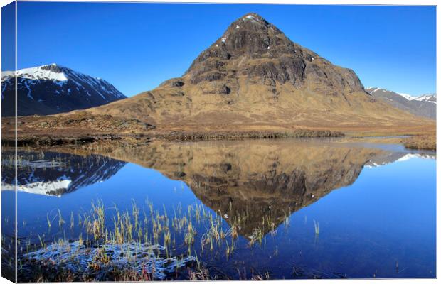 Buachaille Etive Mor reflection Canvas Print by MIKE HUTTON