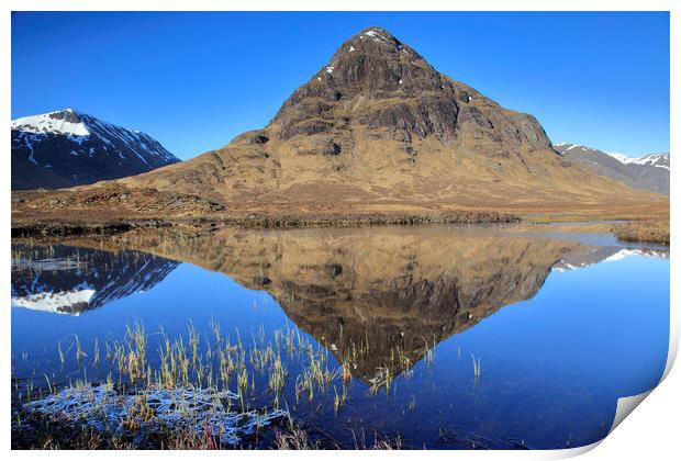 Buachaille Etive Mor reflection Print by MIKE HUTTON