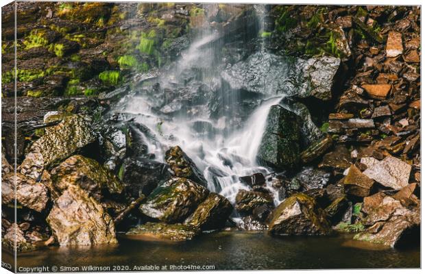 Base of The Falls Canvas Print by Simon Wilkinson