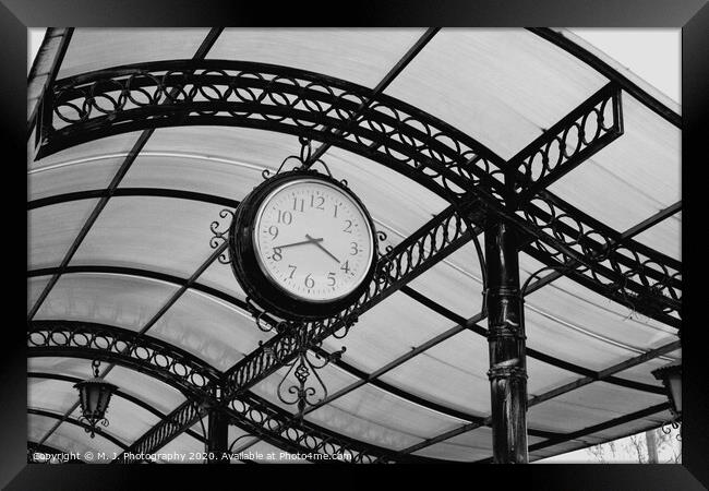 old retro clock of one central station Framed Print by M. J. Photography