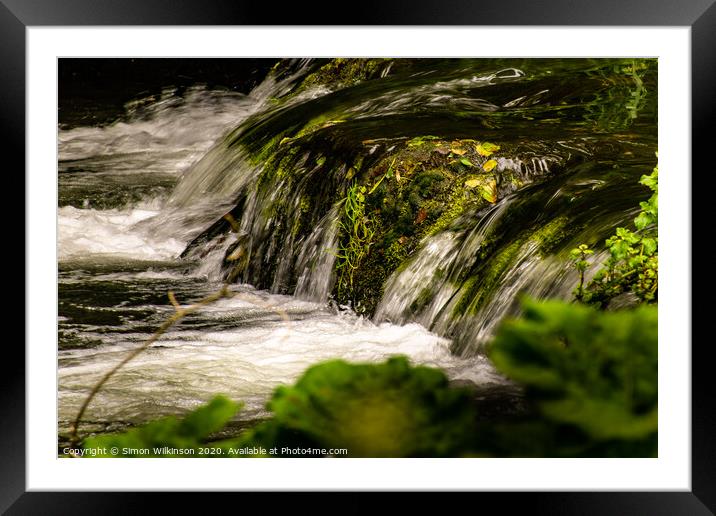 Dovedale Waterfall Framed Mounted Print by Simon Wilkinson