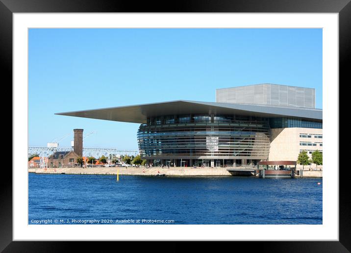 Royal opera house in Copenhagen Framed Mounted Print by M. J. Photography