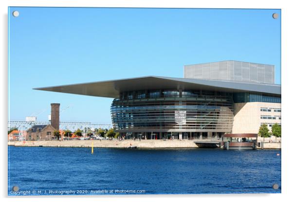 Royal opera house in Copenhagen Acrylic by M. J. Photography