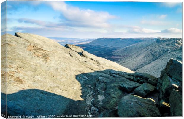 The Northern Edge Of Kinder Scout Canvas Print by Martyn Williams