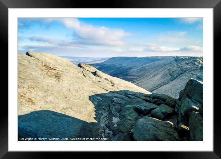 The Northern Edge Of Kinder Scout Framed Mounted Print by Martyn Williams