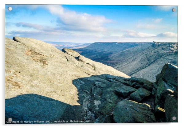 The Northern Edge Of Kinder Scout Acrylic by Martyn Williams