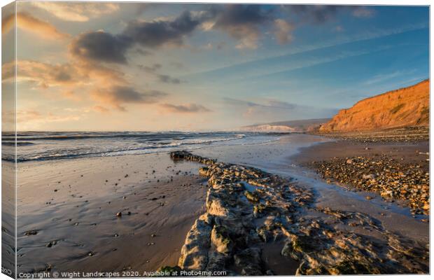 Compton Bay Isle Of Wight Canvas Print by Wight Landscapes