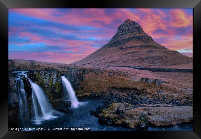 Arrowhead mountain - Iceland Framed Print by Laura Aykit