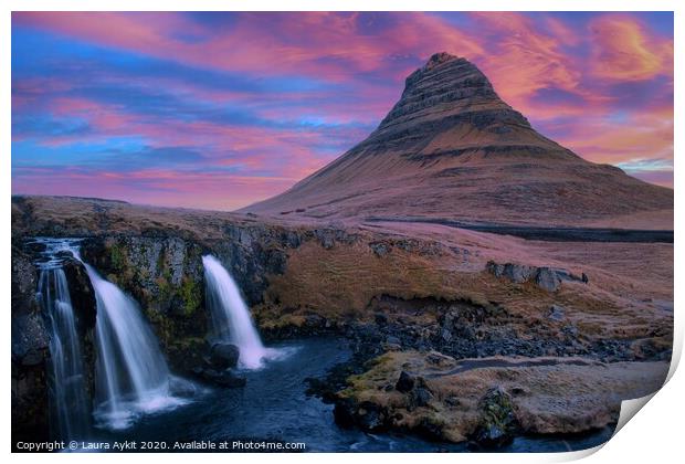 Arrowhead mountain - Iceland Print by Laura Aykit