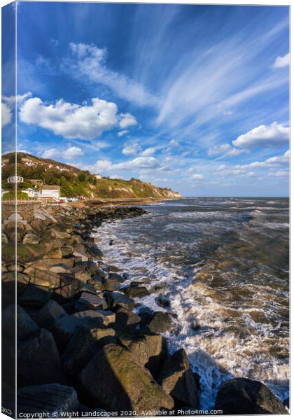 Wheelers Bay Ventnor Canvas Print by Wight Landscapes