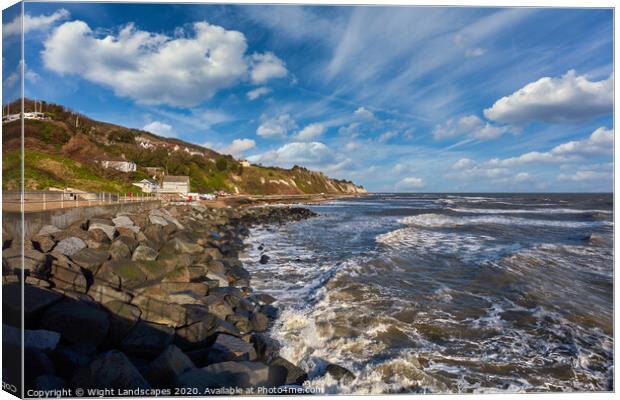 Wheelers Bay Ventnor Isle Of Wight Canvas Print by Wight Landscapes