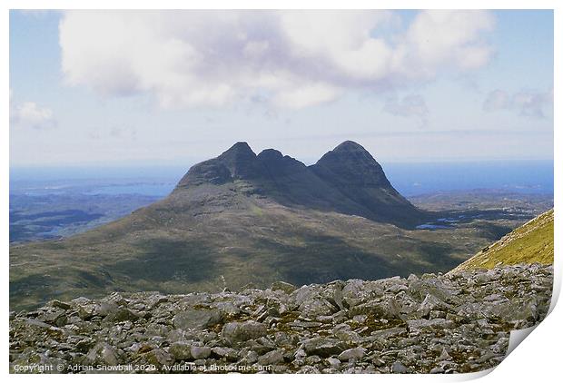 Suilven Print by Adrian Snowball