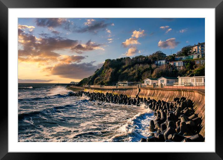 Wheelers Bay Sunset Framed Mounted Print by Wight Landscapes
