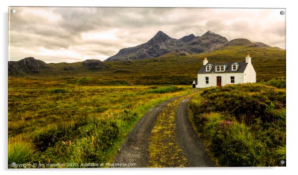 Alltdearg cottage, Sligachan, Isle of Skye Acrylic by jim Hamilton