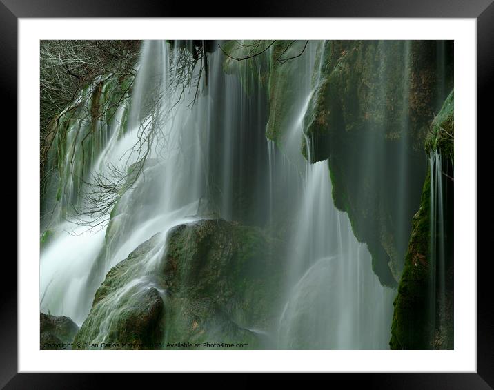 Landscapes of the source of the Cuervo River, Cuenca. Spain Framed Mounted Print by Juan Carlos Marcos