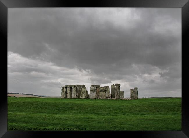 Stonehenge Ancient Monument, Wiltshire, UK. Framed Print by Peter Bolton