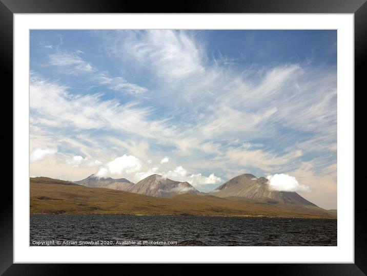 The Red Cuillin, Skye Framed Mounted Print by Adrian Snowball