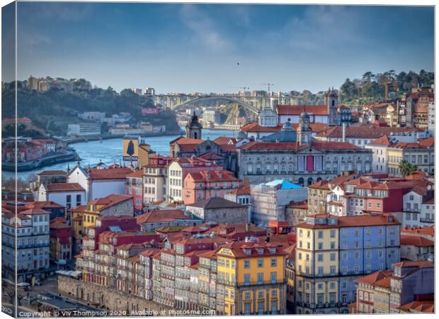 Porto & The Douro Canvas Print by Viv Thompson